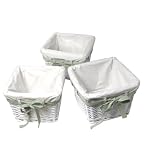 3pc. Willow Basket Set - 3 Ribbons