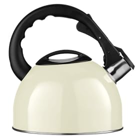 Funkey Kitchen Whistling Cream hob kettle 2.5 Litre