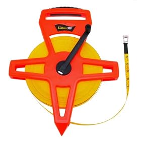 Lufkin 1709 1 2-Inch x 300 Hi-Viz Orange Open Reel Linear Fiberglass Tape by Cooper Hand Tools
