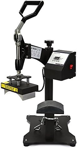 MaxProDealUS Cap Hat Heat Press Transfer Hat Mug Ball Sublimation Machine Coated Handle Spring-Loaded Swing Away Rigid Steel Frame Curved Element W/ Pressure Knob