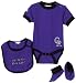 MLB Boys' Colorado Rockies Onesie Bib & Bootie