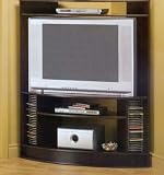 Cappuccino Finish TV Stand With CD Rack