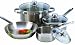 Excelsteel 7 Piece 18/10 Stainless Steel Cookware With Encapsulated Base Excelsteel 7 Piece 18/10 Stainless Steel Cookware With Encapsulated Base