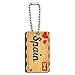 Air Mail Postcard Love for Spain Wood Wooden Rectangle Key Chain