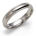 Platinum 4mm Comfort Fit Milgrain Band