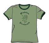 Dublin Ireland - Adult Green Ringer S/S T-Shirt For Men