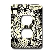 Londons Times Funny Bugs and Slugs Cartoons - Worm Mafia - Light Switch Covers - 2 plug outlet cover