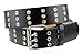 NYfashion101 Unisex Basic Leather 3 Hole Belt Plus Sizes Available 3grommetbelt