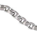 14kt White Gold Flat Link Chain Necklace
