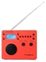 Tivoli Audio SongBook AM / FM Alarm Clock Travel Radio, Red