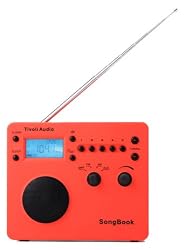 Tivoli Audio SongBook AM / FM Alarm Clock Travel Radio, Red