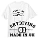 T-Shirt White  Skydiving Made In Uk - E-Urope  Sports
