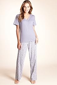 Per Una Pure Cotton V Neck Floral Print Pyjamas