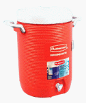 Water Cooler, 5-Gallon, Recessed Spigot, Crack Resistant, 12-1/2x19, Orange RBH1685ORG