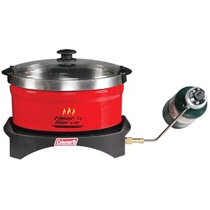 Coleman 9935 A50 Road Trip Heat N Serve 6 Quart Propane Slow Cooker Coleman 9935-A50 Road Trip Heat 'N Serve 6-Quart Propane Slow Cooker