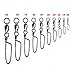 Easy Catch 10 Pack High-Strength Fishing Ball Bearing Swivel with Coastlock Snap, Strong Welded Ring for Saltwater Fishing-18Lb to 350Lb (100% Copper+Stainless Steel)(Size 5+5 (120lb) 10Pack)