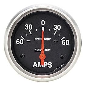Auto Meter 3586 Sport-Compact Short Sweep Electrical Ammeter Gauge
