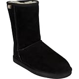 BEACH FEET Girls Low Shearling Boots - Black