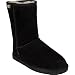 BEACH FEET Girls Low Shearling Boots - Black Image