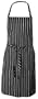 Chef Works CSBA-BCS Chalk Stripe Bib Apron with Pockets, 34-1/4-Inch Length by 27-Inch Width, Black/White