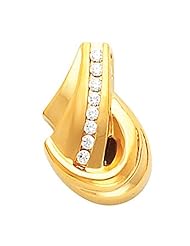 18K Yellow Gold Diamond Pendant - 0.24 Ct. -- LIFETIME WARRANTY