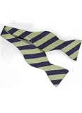 Oxford Stripe Bow Tie in Green/Navy