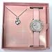 Tikkers - AKG-04 - Montre Rose pour Fille Sertie de Diamant et Pendentif en Coeur