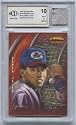 1994 Ted Williams #DG3 Derek Jeter Baseball Rookie with a Piece of Derek Jeter Game Used Bat Glove Graded BGS BECKETT 10 MINT GGUM Card