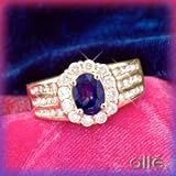 14K 1.00 CT Sapphire & Diamond Blossom Band