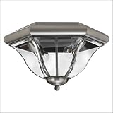 Pewter Olde Iron 14 Wide Outdoor Ceiling Light Fixture