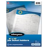 Wilson Jones 21441 - Job Ticket Holder, Non-Glare Finish, Clear Front/Frosted Back, 10/Pack-WLJ21441
