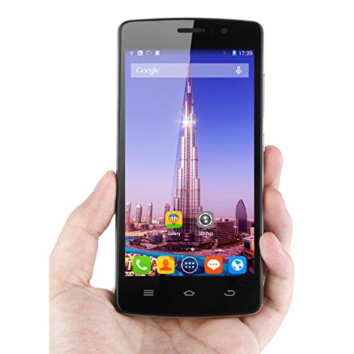 THL 4000 3G Unclocked Smart Mobile Cellphone 4.7 Inch IPS QHD Touch Screen Android 4.4 Kitkat MT6582M Quad Core 1.3GHz RAM 1GB ROM 8GB OTG WIFI GPS 4000 mAh Battery include one Floureon® TF Card Reader (Black)