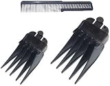 Wahl Clipper Attachments #12 And #10 Guide Combs With Flat Top Comb
