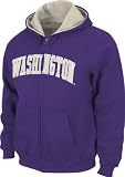Washington Huskies Purple Tackle Twill Full Zip Hooded Sweatshirt