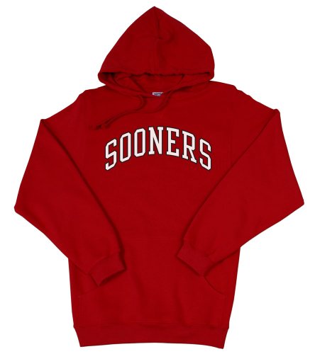 NCAA Oklahoma Sooners Classic Hooded Pullover Sweatshirt with Arch (Medium, Cardinal)