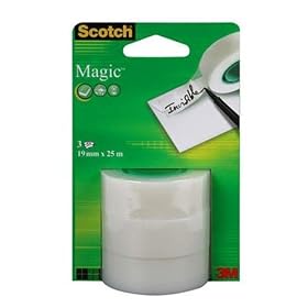 Scotch Magic Tape - Invisible - 3 Rolls - 19 mm x 25 m