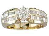 EGL Certified 1.28 cts Diamond Engagement Ring 14Kt Yellow Gold