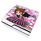 Playstation Slim Skin (PS3 slim) Plus Two Matching Controller Skins - Dark Valentine