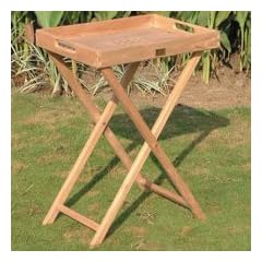 TEAK-TABLETT AUF STAENDER 53185