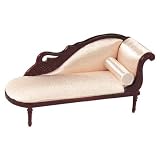 Dollhouse Miniature Mahogany Swan Fainting Couch