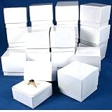 20 White Ring Gift Boxes Jewelry Showcase Displays