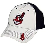 MLB CLEVELAND INDIANS WHITE BLU VELCRO BASEBALL HAT CAP MLB CLEVELAND INDIANS WHITE BLU VELCRO BASEBALL HAT CAP