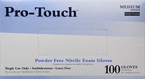 Pro-Touch Nitrile Exam Glove (Non-latex) Powder Free (Medium 100/box)