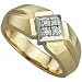 0.20 Ct.T.W. Round Brilliant Cut Diamonds, Two Tone 14Kt. Gold. Two Tone Men's Diamond Ring