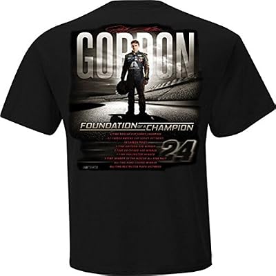 Jeff Gordon NASCAR #24-"Foundation of a Champion" Retirement T Shirt-Black