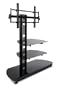 Avista Sonitus  Flat Panel 55-inch TV Console with Glass Shelves, Black