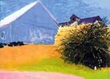 Barn And Forsythiiii Art Print Poster By Wolf Kahn, 44.5  x 34.5 