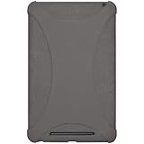 Amzer AMZ94380 Silicone Jelly Soft Skin Fit Case Cover for Asus Nexus 7, Google Nexus 7 - 1 Pack - Retail Packaging - Grey