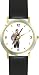 Bassoon Player or Bassoonist Classical Musician - WATCHBUDDY® DELUXE TWO-TONE THEME WATCH - Arabic Numbers - Black Leather Strap-Size-Large ( Men's Size or Jumbo Women's Size )