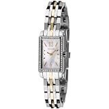 Accurist LB1331P Montre Femmes Bracelet Acier Inoxydable Argent et Or Jaune Dore avec Cristal Swarovski